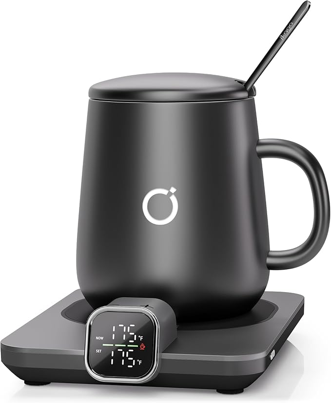 Coffee Mug Warmer Set, Temperature Control Smart Heated Mug for Desk, Electric Coffee Warmer with