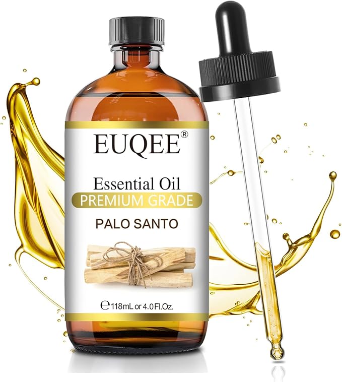 Palo Santo Essential Oil 118mL Pure Palo Santo Oil Premium Essential Oil with Glass Dropper for