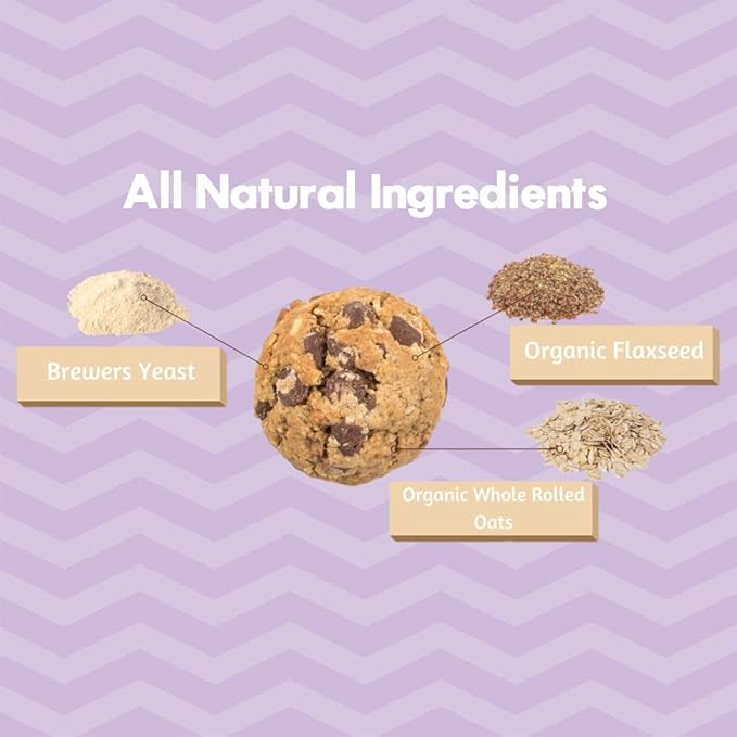 MilkBliss Dark Chocolate Chip Oatmeal Lactation Cookies with Brewers Yeast for Breastfeeding and