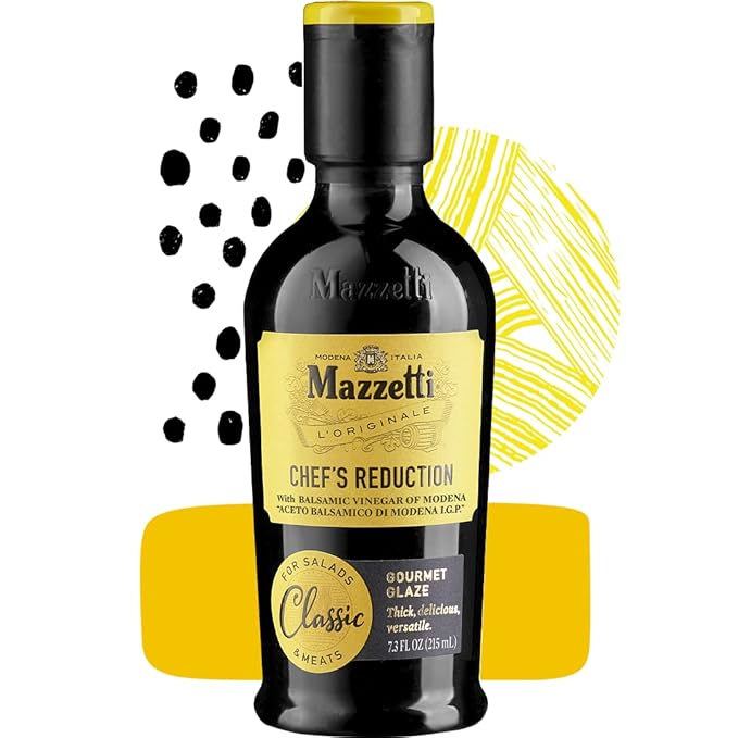 Mazzetti Classic Balsamic Vinegar Glaze of Modena PGI | Thick & Rich | Perfect for Salads, Meats