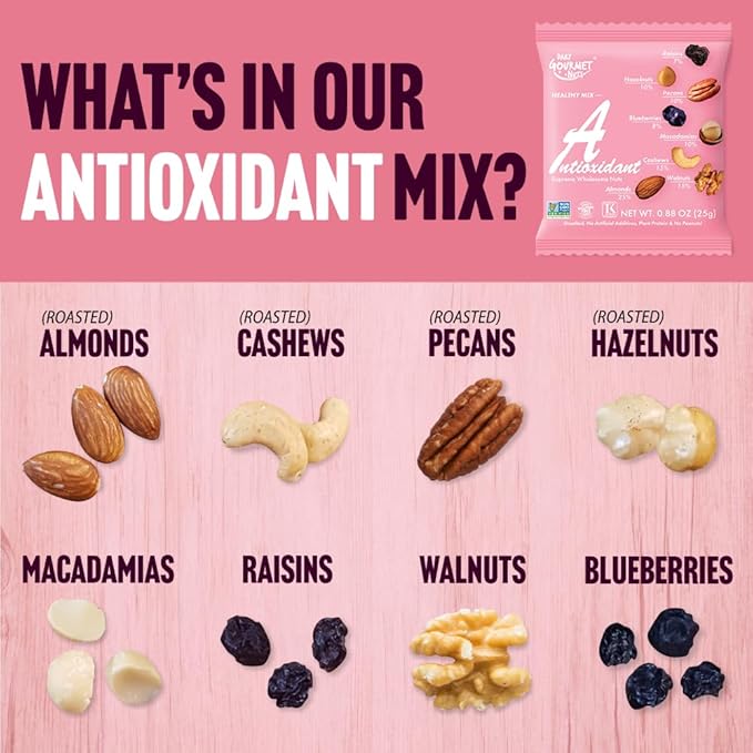 Daily Gourmet Nuts - Unsalted Mixed Nuts Snack Packs/Individually Wrapped Snacks/Nut Snacks/No