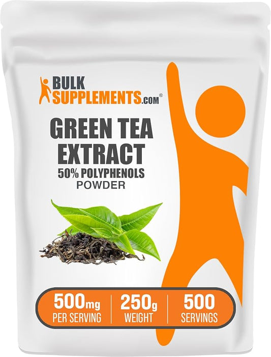 BulkSupplements.com Green Tea Extract Powder - 50% Polyphenol, Green Tea Supplement, Herbal