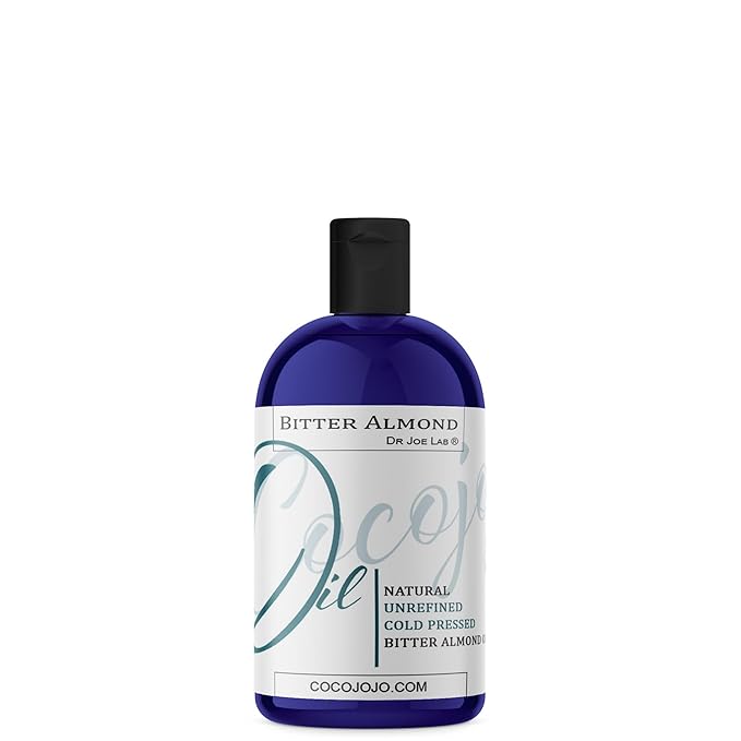 cocojojo Pure Bitter Almond Oil 8 oz Unrefined Cold Pressed Extra Virgin All Natural Perfect for