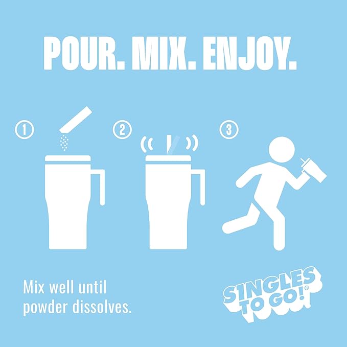 Starburst Singles To Go Powdered Drink Mix, Fruit Punch, Sugar-Free Drink Powder, Just Add Water,6