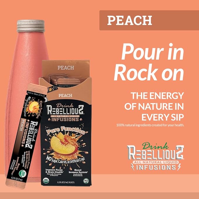 Rebellious Organic Energy Drink Mix Pure Function Bundle (4 Diffent Packs, 10 Counts on Each Pack)