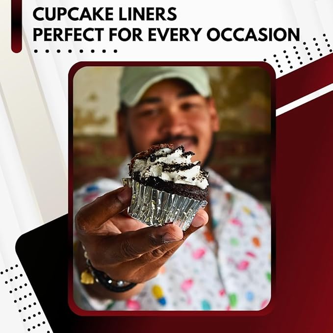 Green Direct Standard Size Silver Cupcake Liners ??Pack of 240 Paper Baking Cups for Muffin Pans