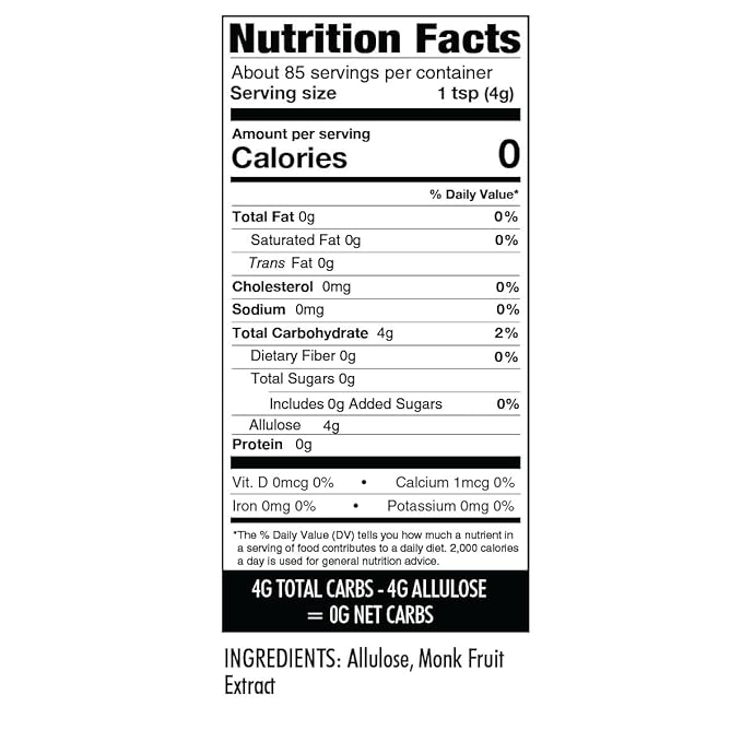 Wholesome Yum Besti Natural Sugar Substitute - Keto Granulated Monk Fruit Sweetener Blend With