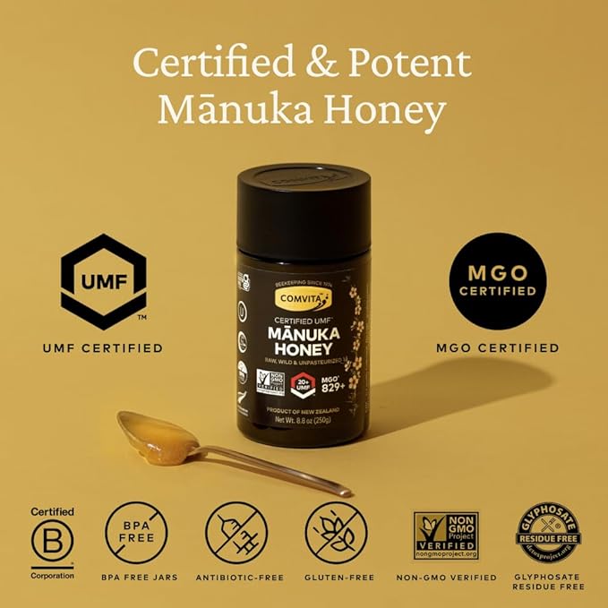Comvita Manuka Honey UMF 20+ (MGO 829+) - Raw Manuka Honey New Zealand, Pure & Unpasteurized