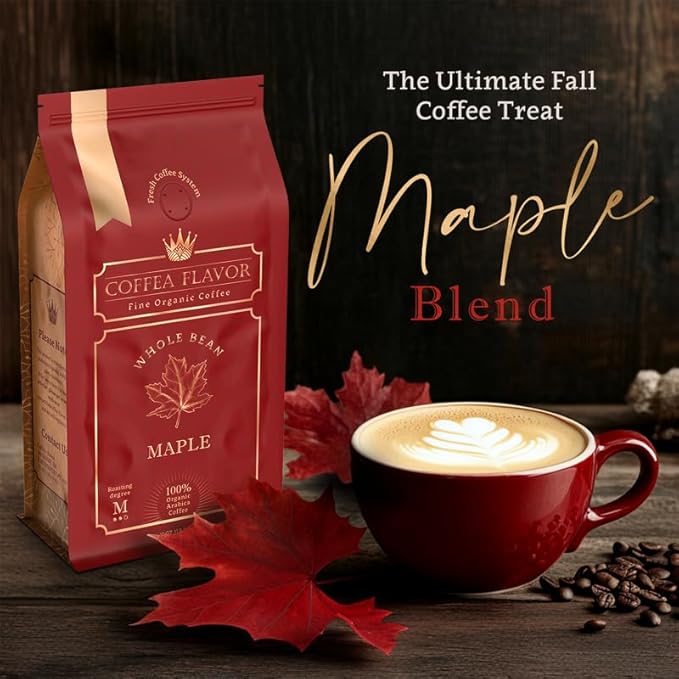Maple Flavored Whole Bean Coffee ??100% Arabica, Single Origin, Medium Roast, USDA Organic