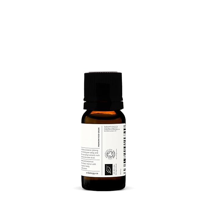 100% Organic Sea Buckthorn Oil 10ml - Cold-Pressed 50:1 - Premium Quality - Rich in Omega-7 and