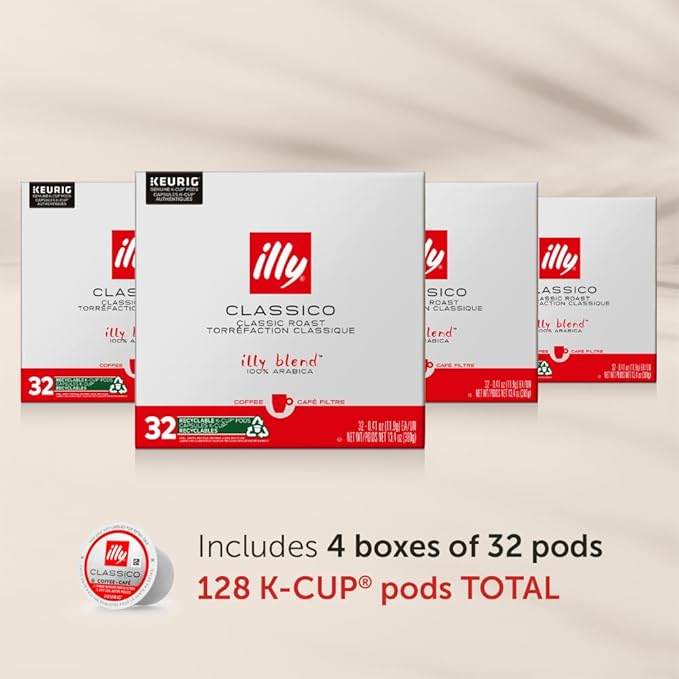 Illy Coffee K Cups - Pods For Keurig Machines – Classico Roast - Caramel, Orange Blossom & Jasmine