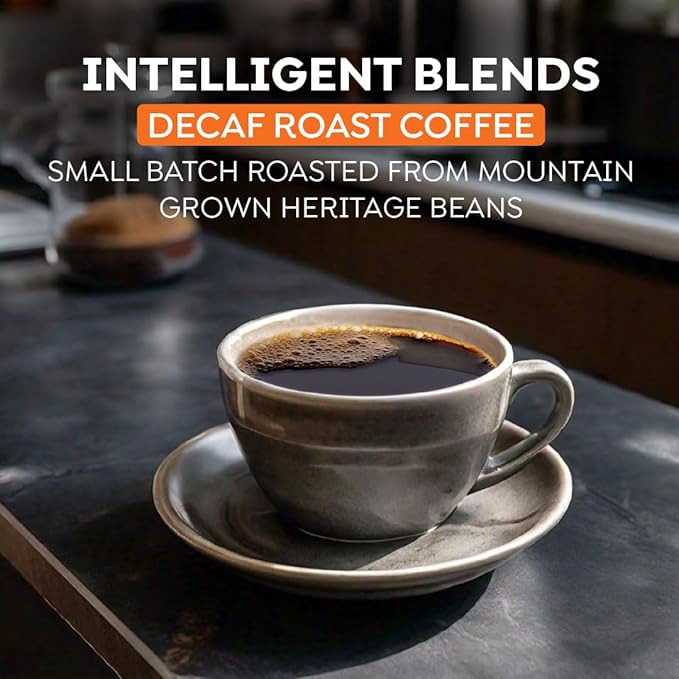 Intelligent Blends Decaf Dark Roast Coffee Pods, 100 ct, Recyclable Single Serve Pods – 100%