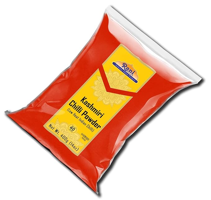 Rani Kashmiri Chilli Powder (Deggi Mirch, Low Heat) Ground Indian Spice 14oz (400g) ~ All Natural