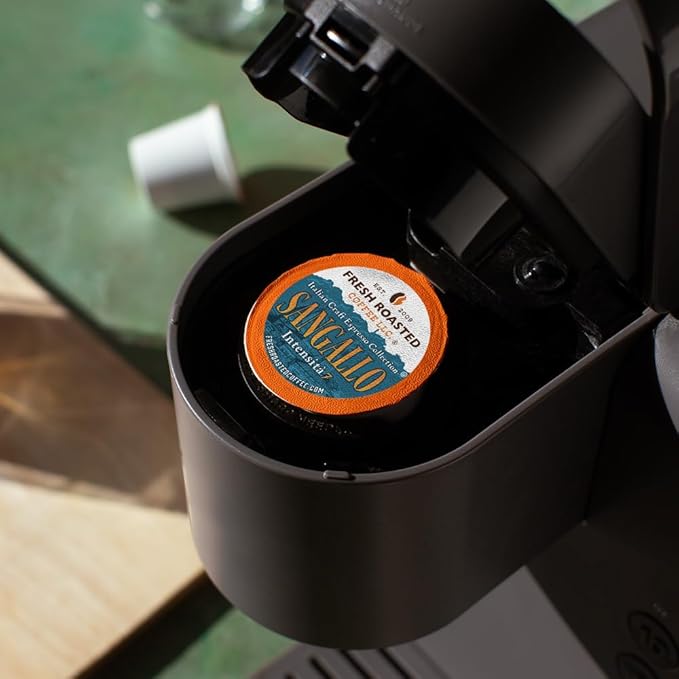 Fresh Roasted Coffee, Sangallo Italian Craft Artisan Blend, Dark Roast, Kosher, 24 Pods for K cup
