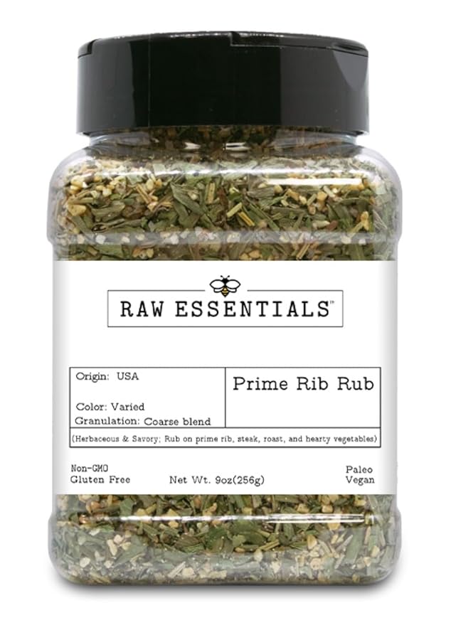 Raw Essentials Prime Rib Rub ??Herbaceous and Savory ??Rub on Prime Ribs, Steaks, Roasts, and