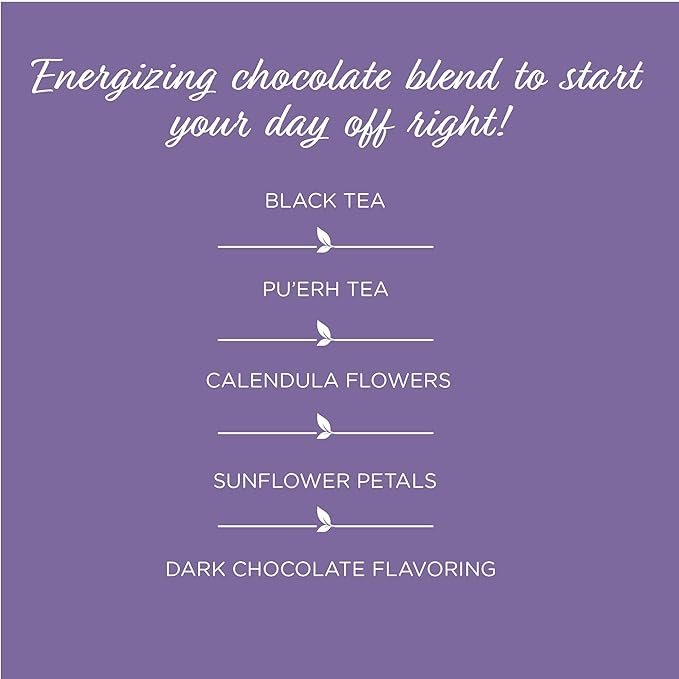 The Tea Spot Bolder Breakfast Tea with Dark Chocolate Flavoring | Blend of Black Tea, Pu?™erh Tea