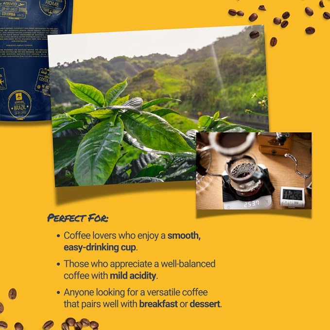 Passport Coffee Cinnamon Hazelnut ??Medium roast blend from Colombia & Central America. Sweet &