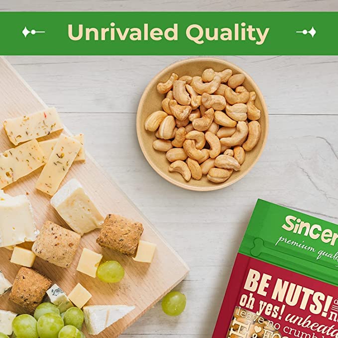 Sincerely Nuts ??Whole Cashews Roasted and Salted | Three Lb. Bag | Deluxe Kosher Snack Food |