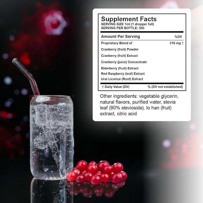 Pure Inventions - Cranberry & Elderberry Water Infusion Drops - Antioxidants & Electrolytes -Health