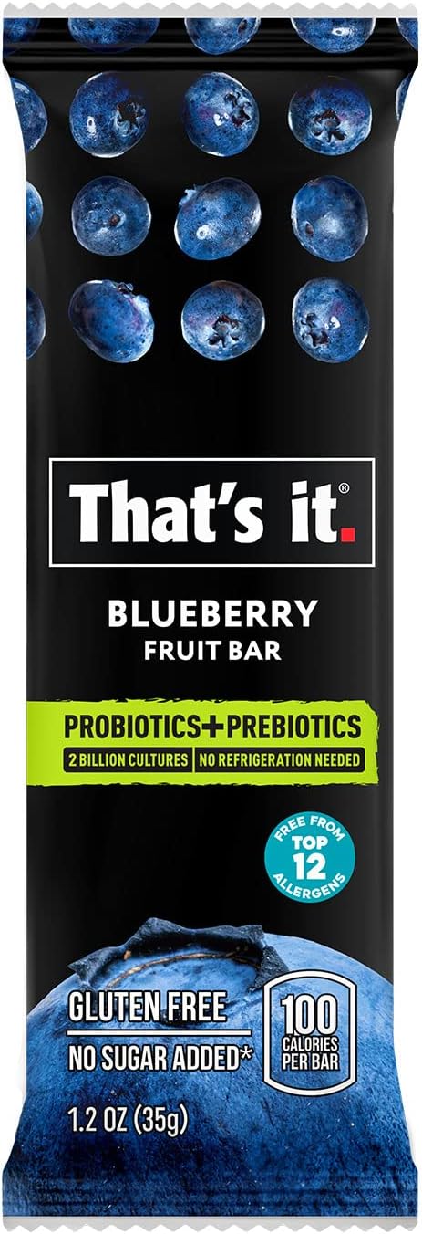 That's it. Probiotic Fruit Bar Variety Pack, Mango & Blueberry Flavors, Just Real Fruit +