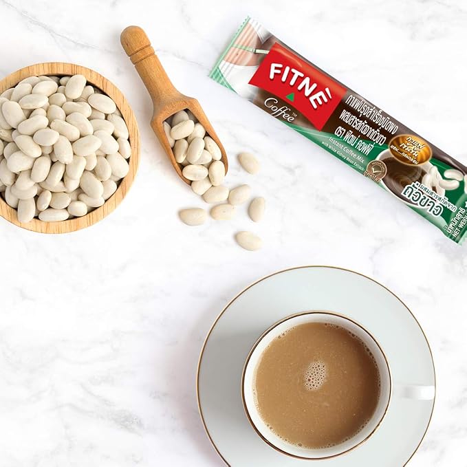 FITNE Instant 3 In 1 Coffee Packets Mix With White Kidney Bean Extract L-Lysine Vitamin B1 B2 B6