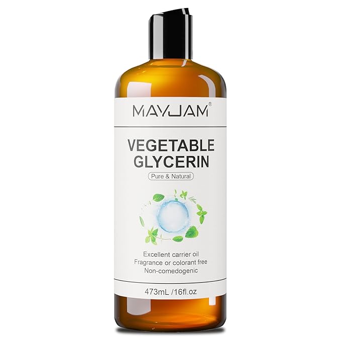 100% Natural & Pure Vegetable Glycerine, 16 fl. oz. Vegetable Glycerin Liquid Body Oil for Skin