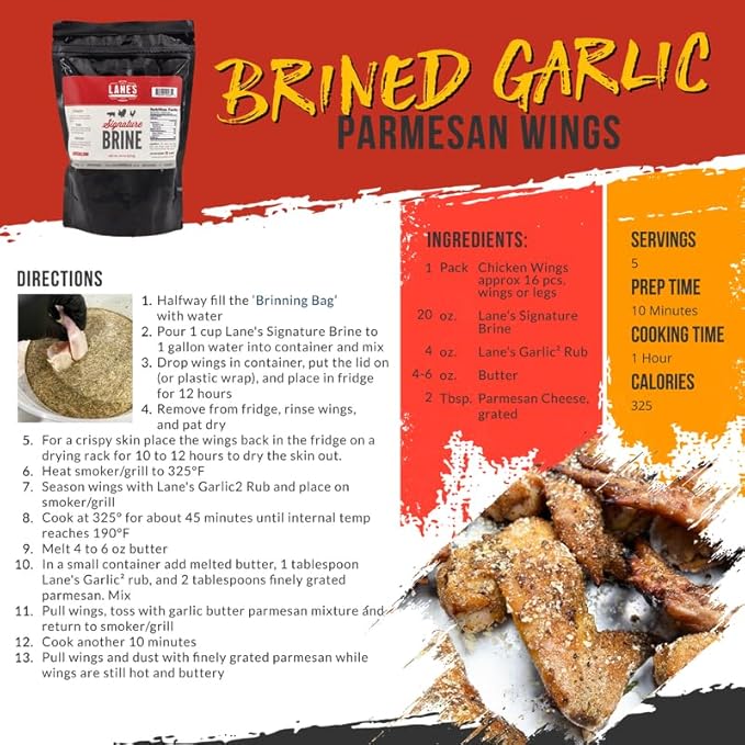 Lanes Signature Brine, Large Turkey Brine Seasoning Enough Brine for 2 Soaks, 100% Natural, No
