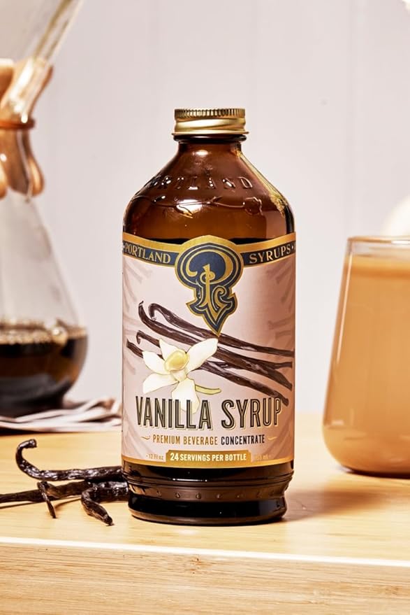 Portland Syrups Vanilla Syrup – Flavoring for Coffee, Lattes, Cold Brew, Macchiatos, Cocktails, &