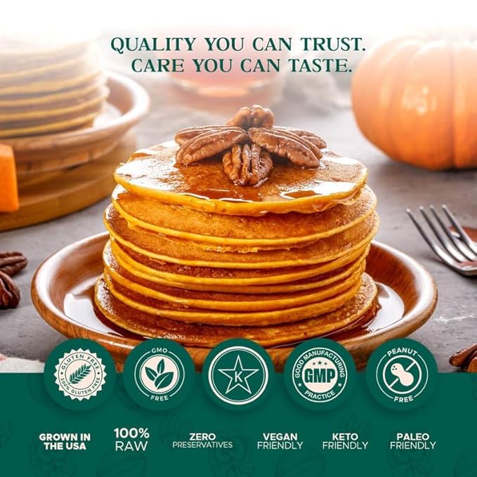 Premium Raw Pecan Halves 44oz (2.75 lb) | American-Grown, Non-GMO | Batch Tested Gluten & Peanut