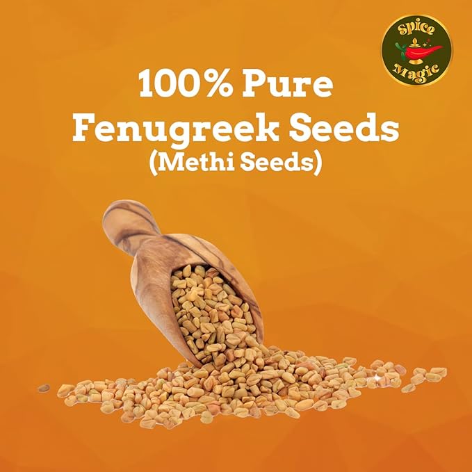Spice Magic Fenugreek Seeds I Methi | Spice Whole 7oz (200g) ~ 100% Natural, Aromatic & Natural I