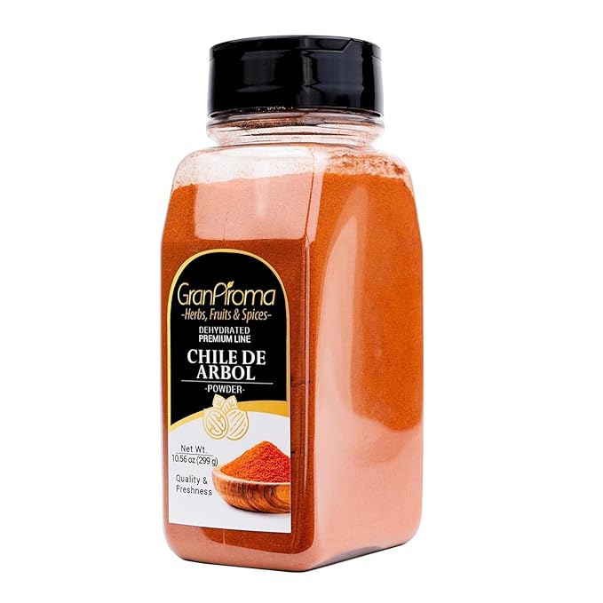 GranAroma Chile De Arbol Powder, Spicy & Smoky Flavor, Seasoning for Tacos, Salsas, and Soups (2
