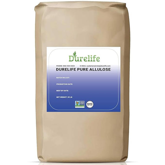 Durelife Allulose sweetener, 55 lb 100% Pure No Erythritol powdered Sugar Substitute, NON-GMO