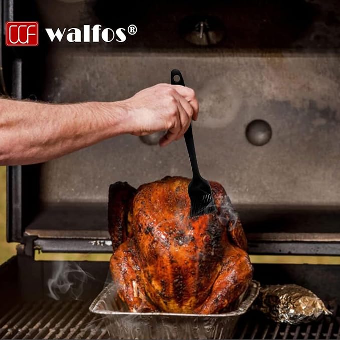 Walfos Silicone Pastry Brush, Heat Resistant Basting Brush Set, Perfect for Baking,BBQ