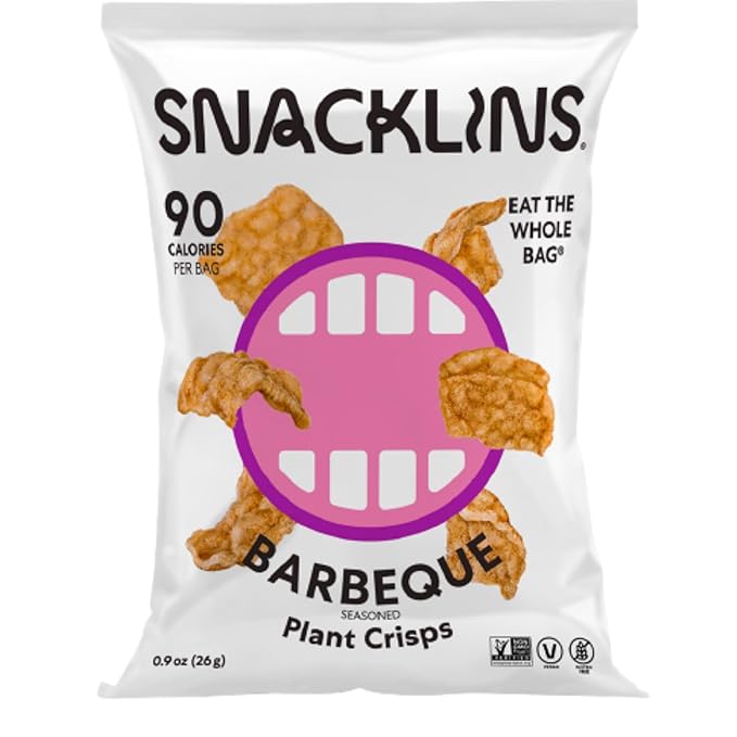 SNACKLINS Plant Based Crisps Barbeque Flavor cracklins - Gluten Free, Grain Free, 100% Kosher