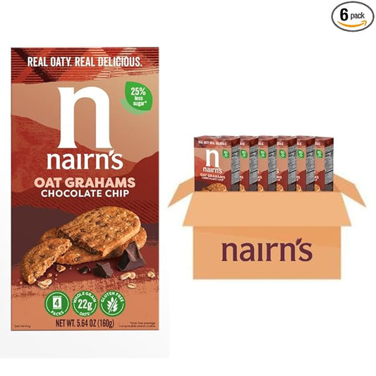 Nairn's Gluten-Free Chocolate Chip Oat Grahams - Healthy, Tasty and Safe for Celiacs. Perfect