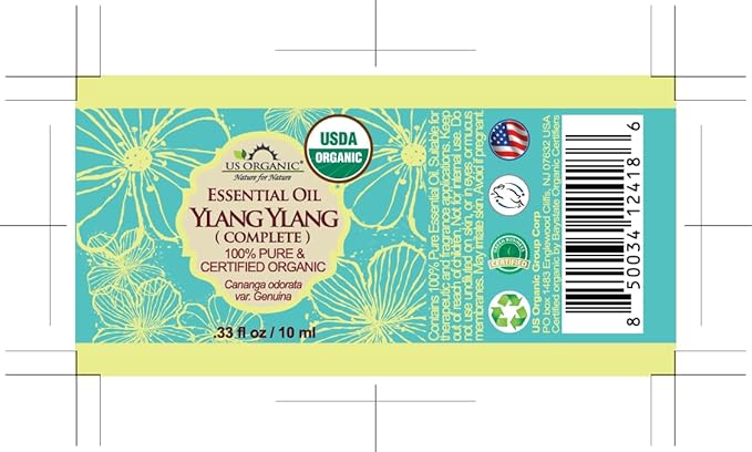 US Organic Ylang Ylang Essential Oil ??100% Pure Complete Grade, USDA Certified, Steam Distilled