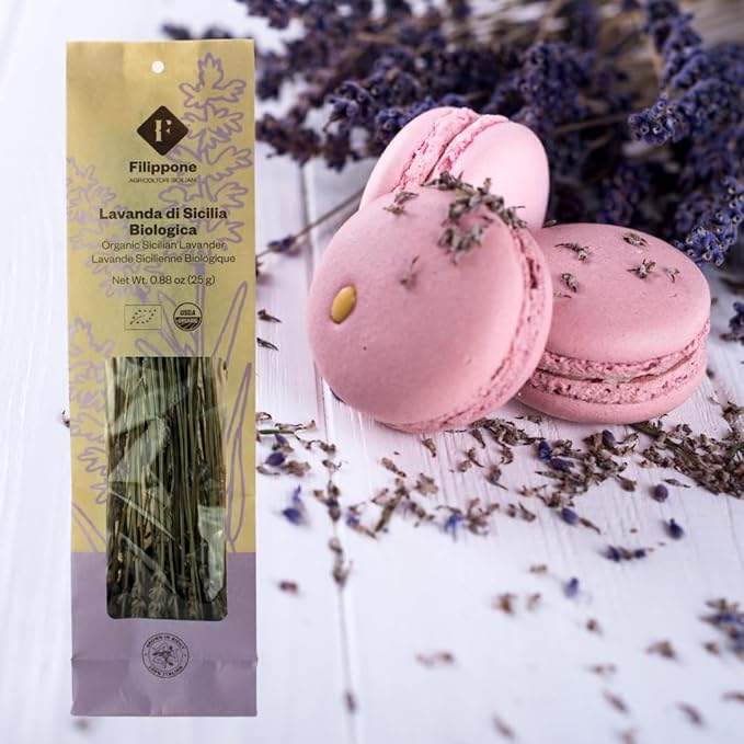 Filippone짰 Organic Dried Lavender Bunch 25 g (0.88 oz), Freshly Grown in The Mountains of Sicily