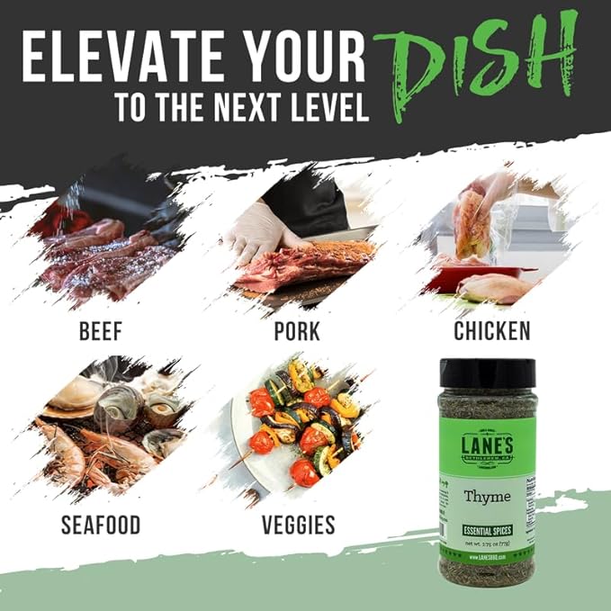 Lane's Fresh Thyme Seasoning, All-Natural Dried Thyme Spice Seasoning, A Dried Thyme Leaves