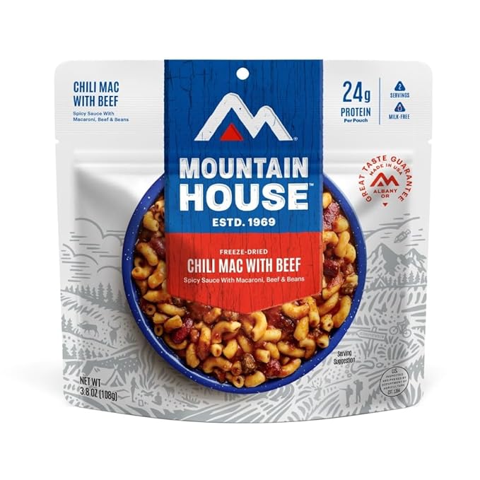 Mountain House Chili Mac with Beef | Freeze Dried Backpacking & Camping Food | 6-Pack