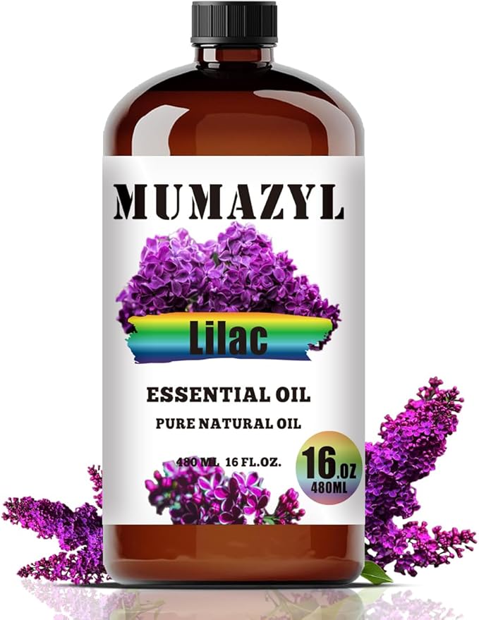Lilac Essential Oil, Lilac Oil 16 Fl Oz 480ML for Diffuser Humidifier Yoga Cleaning DIY Candle Soap