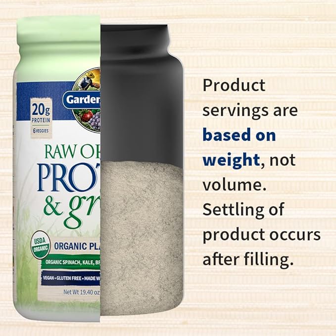 Garden of Life Raw Organic Protein & Greens Vanilla - Vegan Protein Powder for Women and Men, Plant