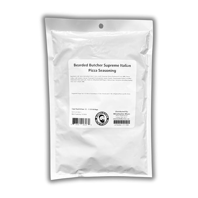 Bearded Butchers Supreme Italian Pizza Seasoning, 18 oz ??For Up to 25 lbs of Meat ??Perfect for