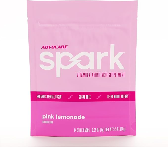 AdvoCare Spark Vitamin & Amino Acid Supplement - Focus & Energy Drink Powder Mix with Vitamin A