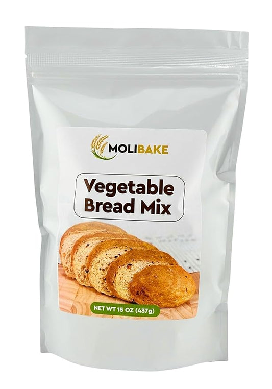 Molibake Vegetable Bread Mix - All-Natural Vegetable Bread Mix for Bread Machine and Oven Baking