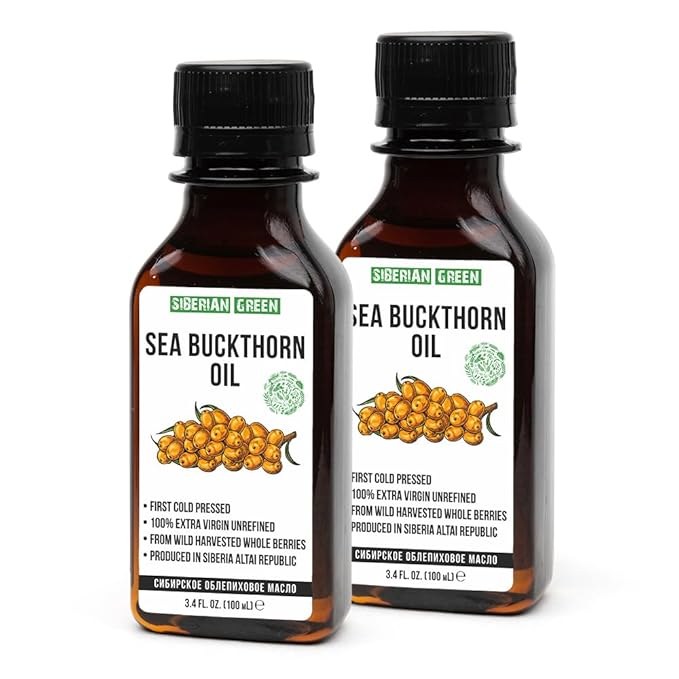 Siberian Sea Buckthorn Oil | 100% Natural Extra Virgin Cold Pressed 100 ml / 3.4 fl oz | Unrefined