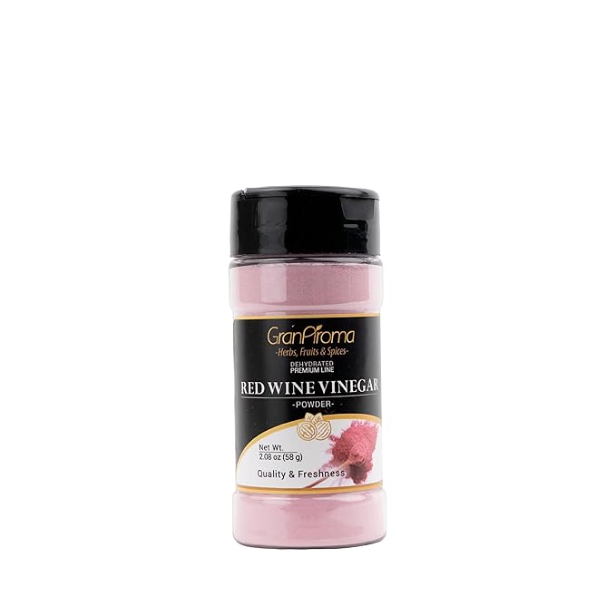 GranAroma Red Wine Vinegar Powder, Tart Flavor, Dry Rubs & Dressings, Seasoning Powder (2.08 Ounce)