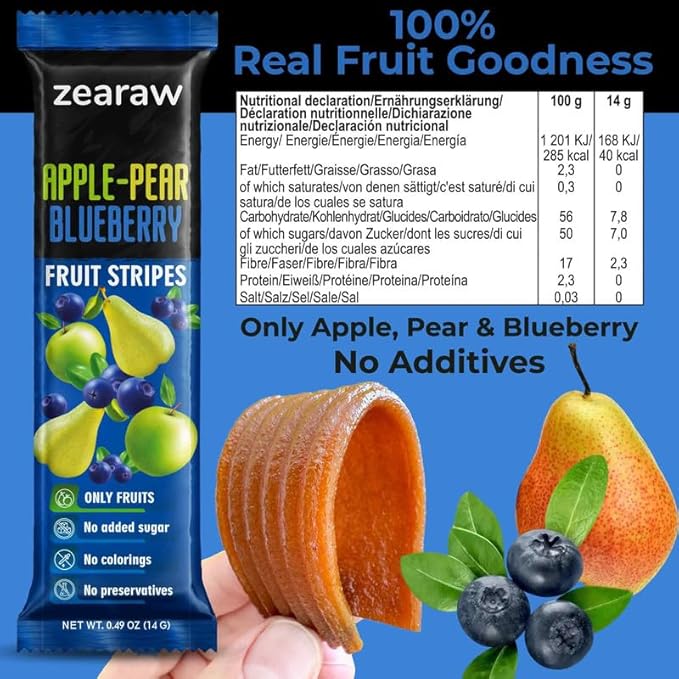 ZEARAW Healthy Fruit Snacks for Adults and Kids ??30 Organic Fruit Leather with Dried Pineapple