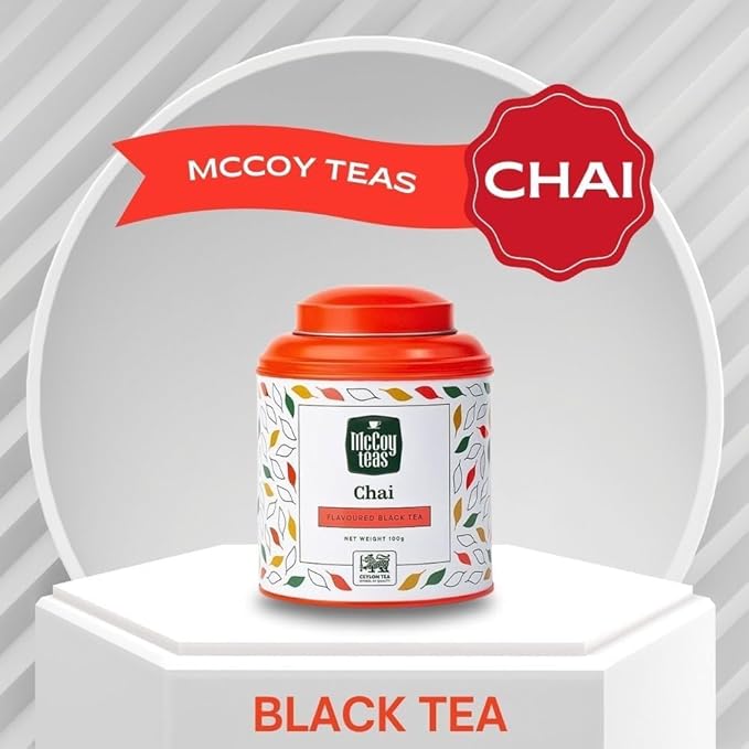 McCoy Teas Chai Tea Flavored Black Loose Leaf Tea Make Hot or Cold Ice and Brews with Premium Tea