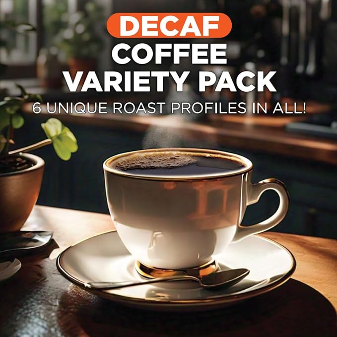Maud's Decaf Coffee Pods Variety Pack, 54 ct, 6 Assorted Roasts & Flavors, Decaf Dark & Medium