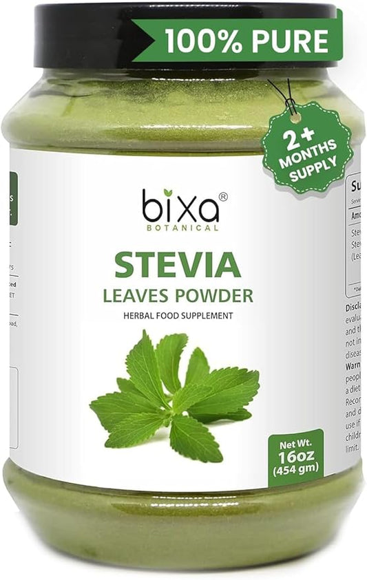 bixa Botanical Stevia Leaf Powder (Stevia Rebaudiana) Natural Herbal Supplement | Natural